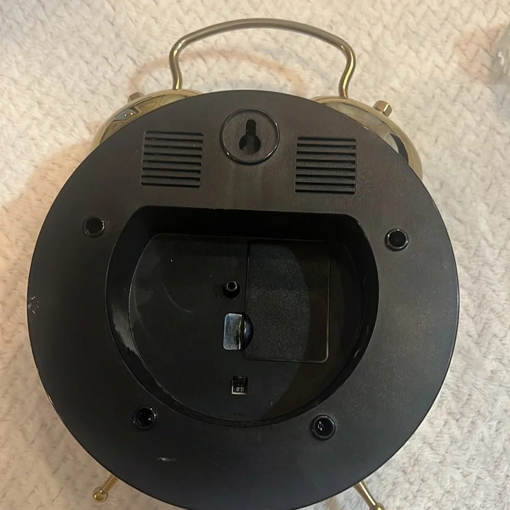 Vintage 1960s Disney Mickey Mouse Gold Tone LORUS Quartz Alarm Clock